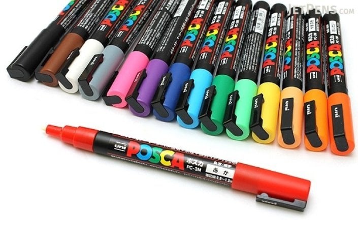 uni posca boyama markeri 3mm